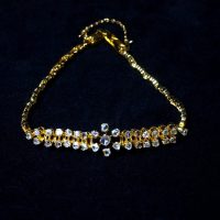 Rose Cut Diamond Link Bracelet, Vintage 18k Chinese Jewellery