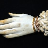 Rose Cut Diamond Link Bracelet, Vintage 18k Chinese Jewellery