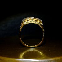 Gem Gardener, 5 stone diamond ring antique, Art Deco diamond ring antique, Chinese Art Deco, antique half eternity rings, eternity ring Singapore, antique chinese jewellery, vintage chinese gold jewelry