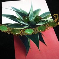 Antique Chinese Jade Filigree Bracelet 20k