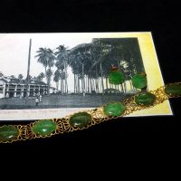 Antique Chinese Jade Filigree Bracelet 20k