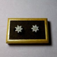3 carat Diamond Studs 18k Antique Peranakan