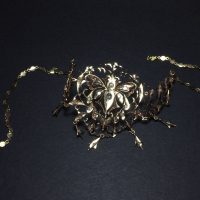 20k Butterfly Filigree Antique Necklace Chinese