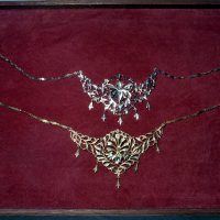 20k Butterfly Filigree Antique Necklace Chinese