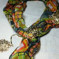 Antique Chinese Gold Scarf Brooch Pins 20k Kerosang