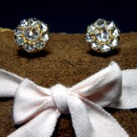 Antique Rose Cut Diamond Stud Earrings Chinese