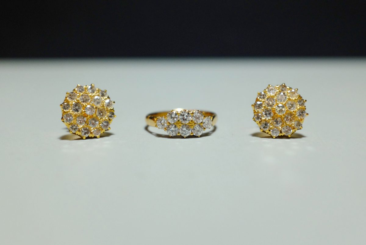 22k 8 stone Peranakan diamond ring, antique diamond cluster ring