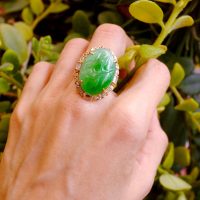vintage chinese jade rings
