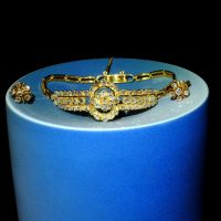 20k Antique Hand Cut Diamond Bracelet Chinese