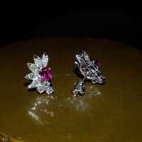 antique ruby earrings