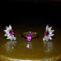 antique ruby earrings