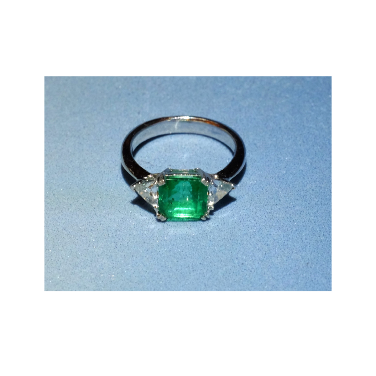 Colombian Emerald Diamond Ring 18k Vintage