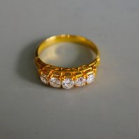 Gem Gardener, 5 stone diamond ring antique, Art Deco diamond ring antique, Chinese Art Deco, antique half eternity rings, eternity ring Singapore, antique chinese jewellery, vintage chinese gold jewelry