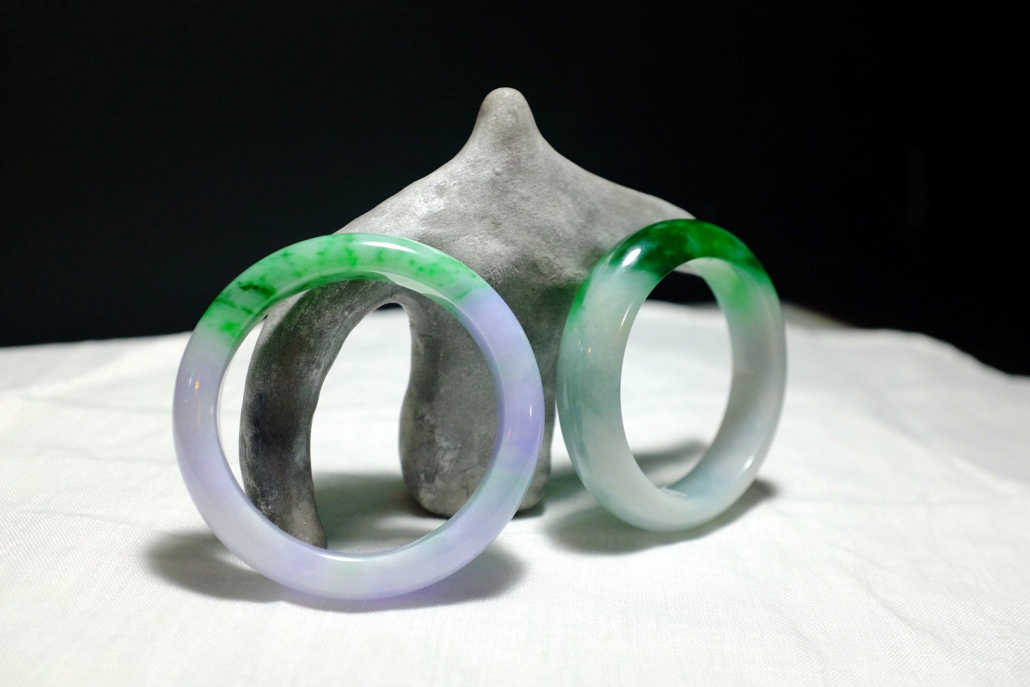 Rainbow Bangle, Shades of Jade