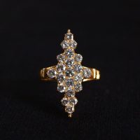 Gem Gardener, vintage diamond drop earrings, drop diamond earrings singapore, antique earrings diamond, diamond flower drop earrings, vintage style drop earrings, antique jewellery singapore, antique diamond jewellery, antique chinese jewelry