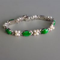 Gem Gardener, jade pearl bracelet, vintage jade bracelet, jade bracelet white gold, vintage jade jewellery, jade bracelet singapore, jade jewellery singapore, antique jade jewellery, art deco jade jewelry