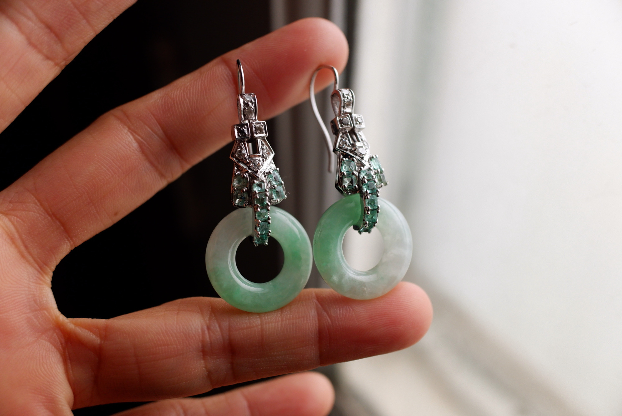 Jade best sale donut earrings
