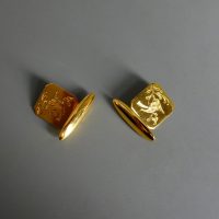 22k Antique Bird Cufflinks Chinese