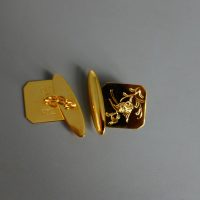 22k Antique Bird Cufflinks Chinese