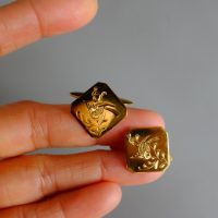 22k Antique Bird Cufflinks Chinese