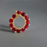Gem Gardener, ruby diamond pendant necklace ruby pendant singapore ruby jewellery singapore art nouveau ruby pendant ruby pendant necklace gold, ruby pendant earrings set, ruby jewelry singapore