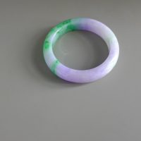 Gem Gardener, 58mm jade bangle, 57mm jade bangle, jade bangle singapore, purple and green jade bangle, green and lavender jade bangle, burmese jade singapore, bi color jade bangle