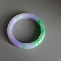 Gem Gardener, 58mm jade bangle, 57mm jade bangle, jade bangle singapore, purple and green jade bangle, green and lavender jade bangle, burmese jade singapore, bi color jade bangle