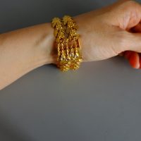 Gem Gardener, gold leaf bracelet, vintage solid gold bracelet, wide gold bracelet, peranakan gold bracelet, art nouveau gold bracelet, antique asian gold jewelry, antique chinese gold jewelry, vintage chinese gold jewelry