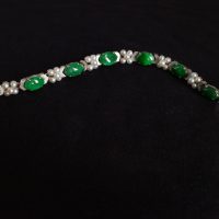 Gem Gardener, jade pearl bracelet, vintage jade bracelet, jade bracelet white gold, vintage jade jewellery, jade bracelet singapore, jade jewellery singapore, antique jade jewellery, art deco jade jewelry