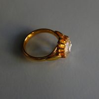 Antique Rose Cut Diamond Ring 18k Chinese