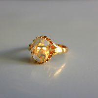 Antique Rose Cut Diamond Ring 18k Chinese