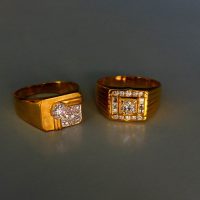 Art Deco Men's Signet Diamond Ring 20k Vintage