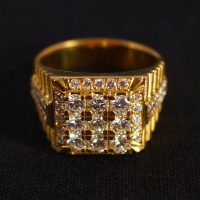 1.7ctw Brutalist Honeycomb Ring 20k
