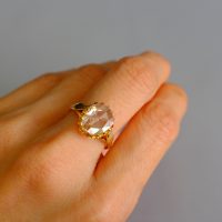 Antique Rose Cut Diamond Ring 18k Chinese