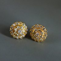 3ct Antique Conch Diamond Earrings 20k Chinese3ct Antique Conch Diamond Earrings 20k Chinese