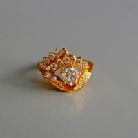 Vintage Chinese Eye Diamond Ring 20k