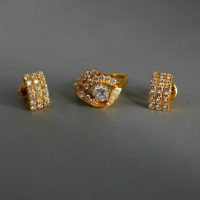 Vintage Chinese Eye Diamond Ring 20k