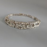 6ctw Old Euro Diamond Bracelet 20k Art Deco Chinese