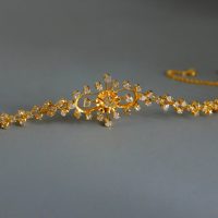 Lace Bracelet Rose Cut Diamond 20k Vintage Chinese