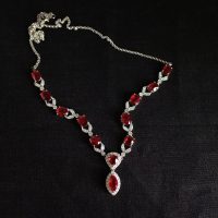 Pigeon Blood Unheated Ruby Necklace 18k