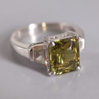 3.25ct Art Deco Alexandrite Diamond Platinum Ring