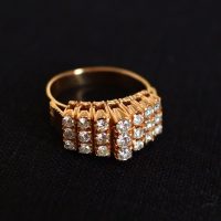 20k Tiered Diamond Ring Chinese Mid-century