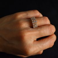20k Tiered Diamond Ring Chinese Mid-century