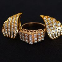 20k Tiered Diamond Ring Chinese Mid-century