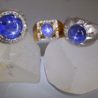 5ct Blue Star Sapphire Men's Pinky Ring | Gem Gardener