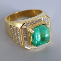 Gem Gardener, emerald pinky ring mens, emerald and diamond mens ring, mens ring singapore, colombian emerald mens ring, vintage mens rings for sale, emerald signet ring mens, emerald ring singapore, vintage emerald gold rings