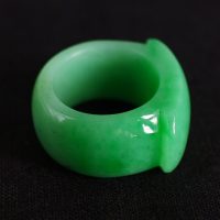 Green Jadeite Jade Saddle Ring Type A
