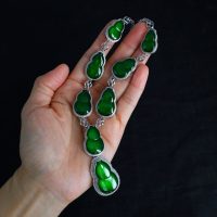Gem Gardener, jade statement necklace, jade gourd necklace, burmese jadeite necklace, carved jade necklace, natural jadeite jade necklace, jade necklace singapore, jade jewellery singapore