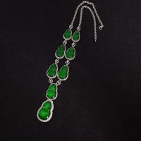 Gem Gardener, jade statement necklace, jade gourd necklace, burmese jadeite necklace, carved jade necklace, natural jadeite jade necklace, jade necklace singapore, jade jewellery singapore