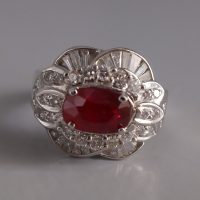 1.95ct Unheated Ruby Art Deco Ring 2b
